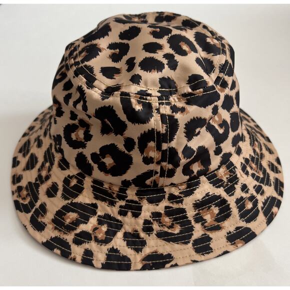 Loeffler Randall Leopard Bucket Hat One Size Soft Fabric Outdoors Casual - Picture 2 of 7